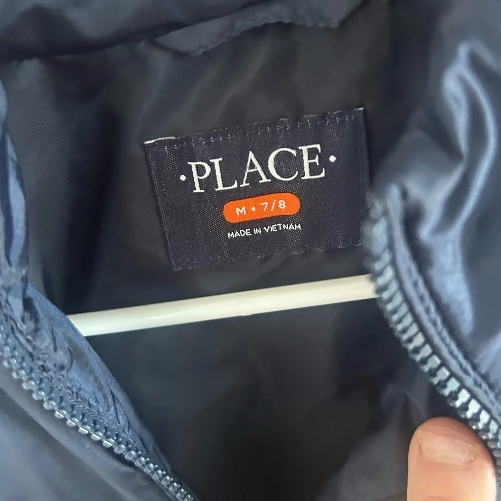 The Children's Place Boys M 7/8 Lightweight Navy Puffer Jacket